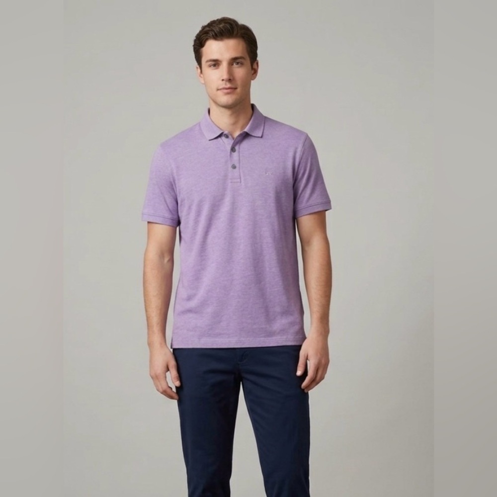 Michael Kors 100% Cotton Purple Polo Shirt